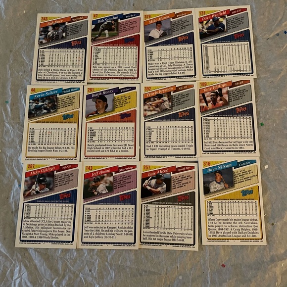 1️⃣9️⃣9️⃣3️⃣TOPPS BASEBALL ⚾️CARDS - Picture 6 of 10